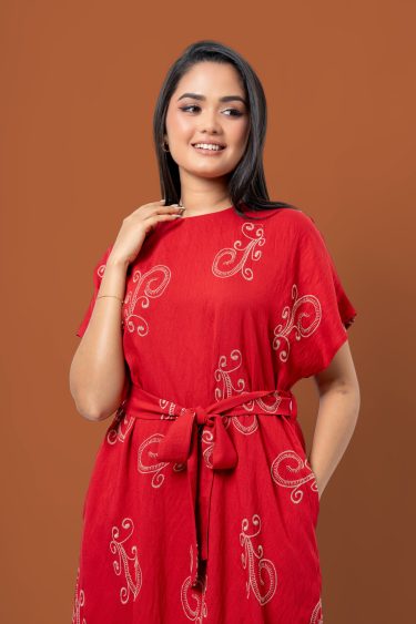 Embroidered Maggie Sleeve Short Dress