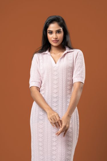 Collared Bodycon Midi Dress