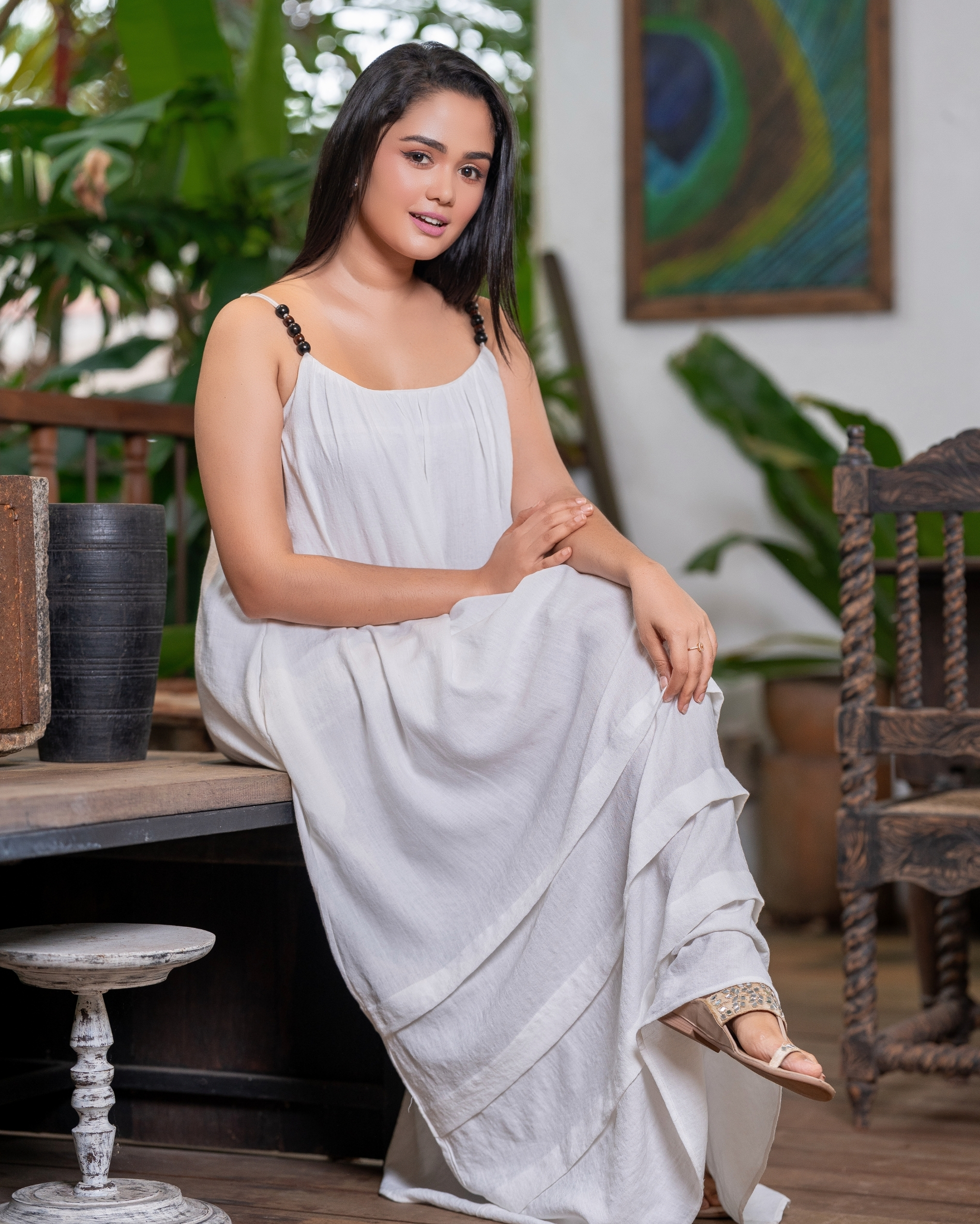 Beaded Strap Detail Maxi Dress - Image 2