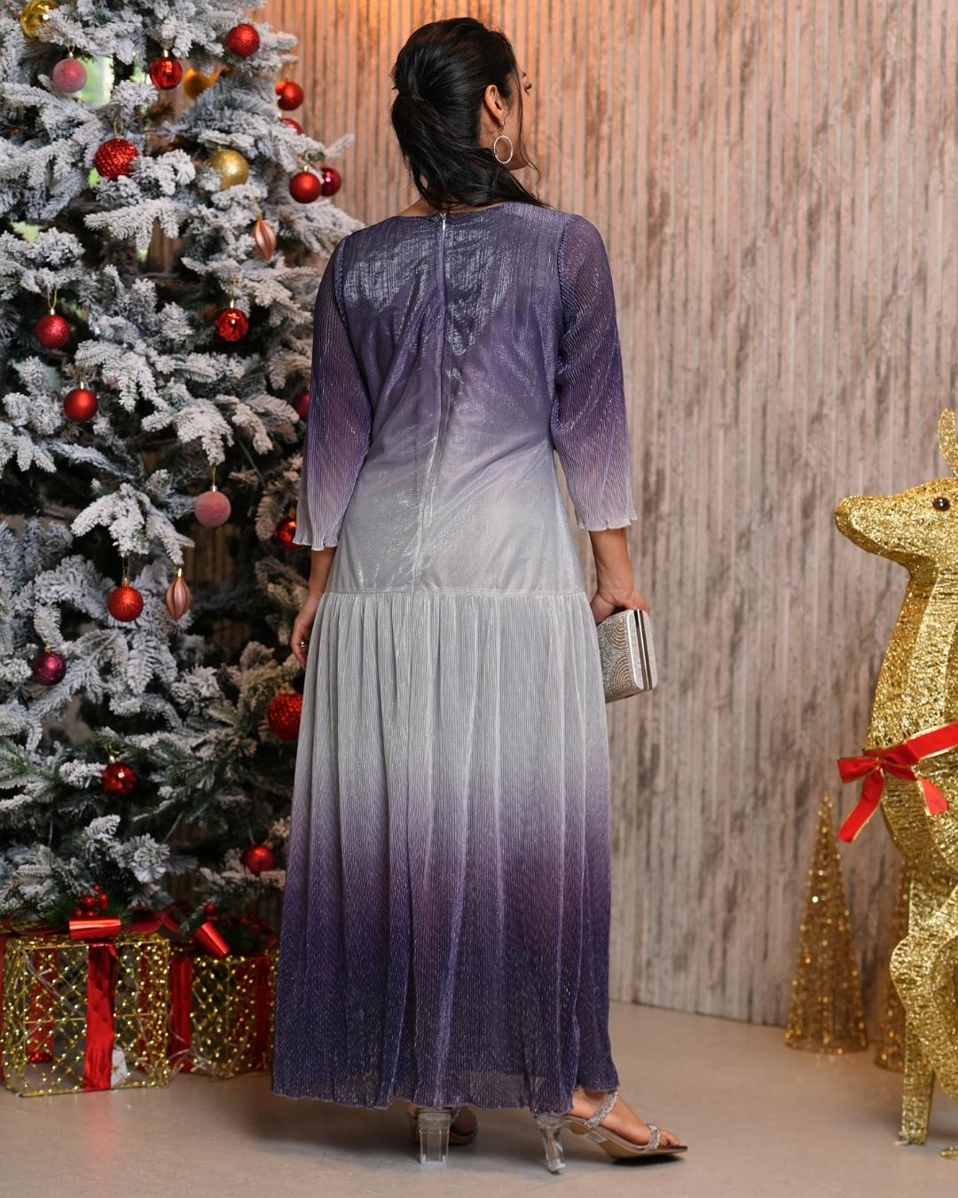 Drop Waist Pleat Detailed Maxi Dress - Image 6