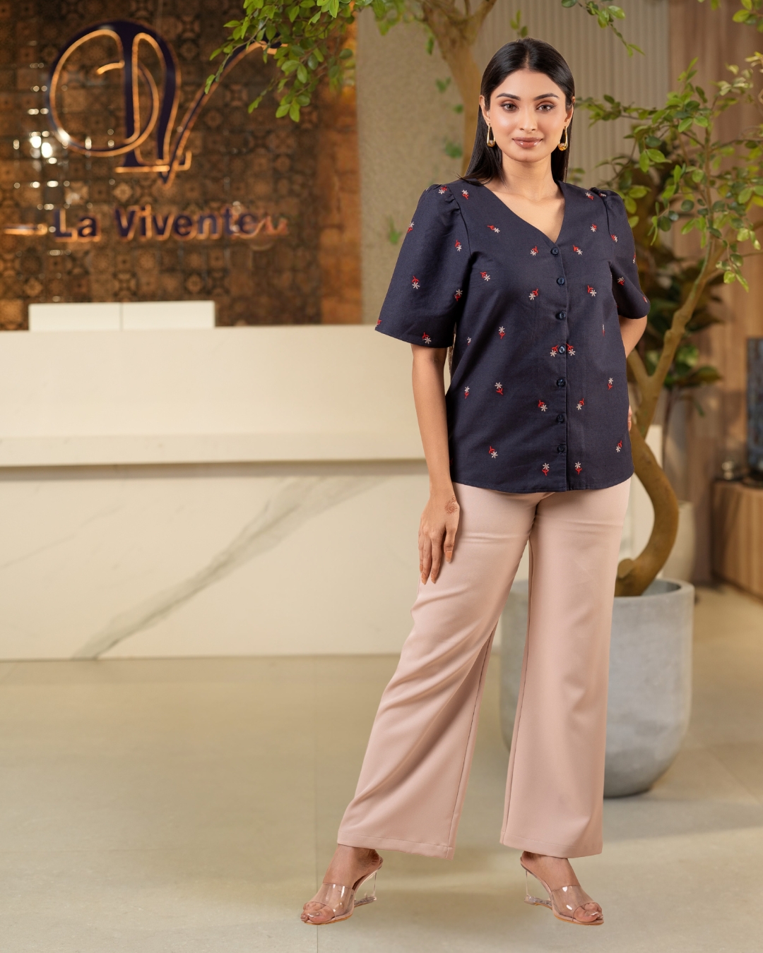 All-Over Floral Embroidered Blouse - Image 4