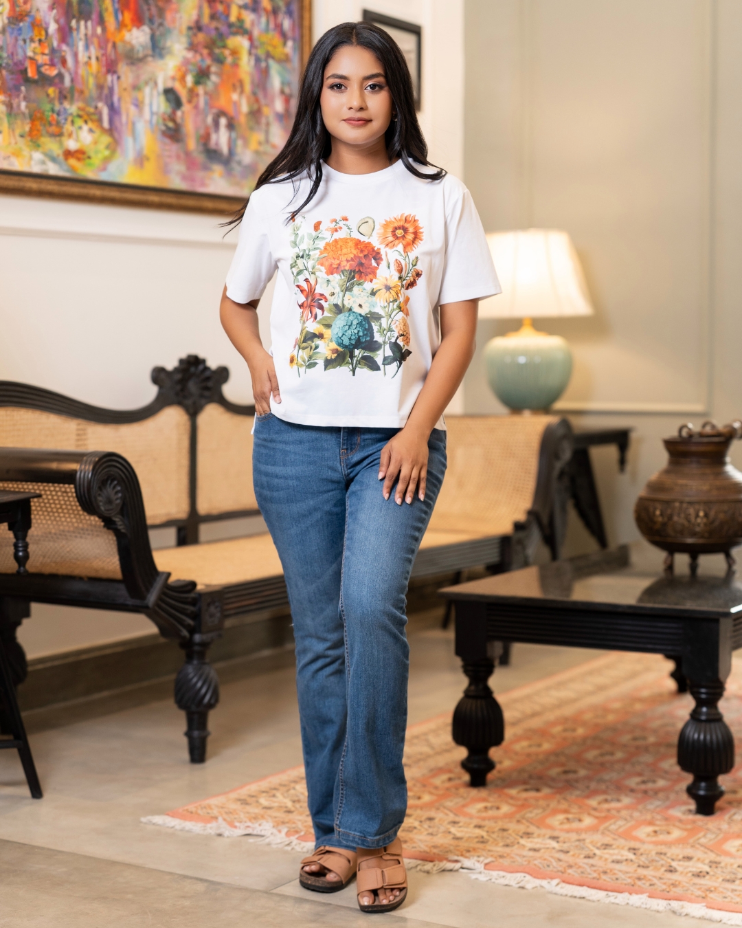 Floral Printed T-Shirt - Image 4
