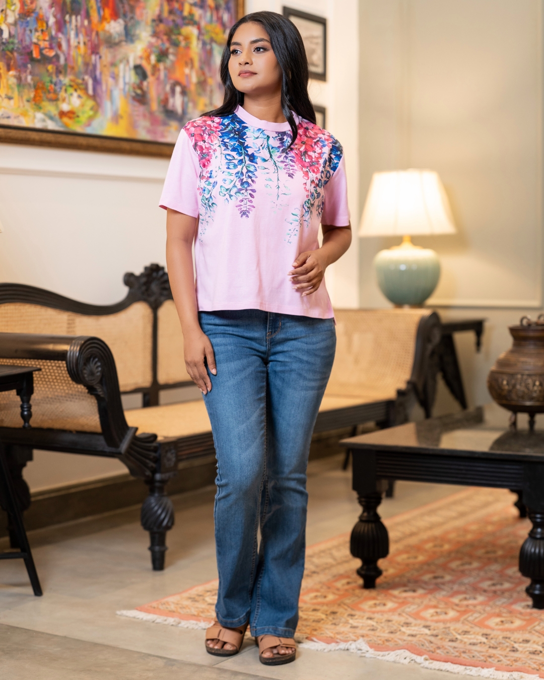 Floral Printed T-Shirt - Image 4