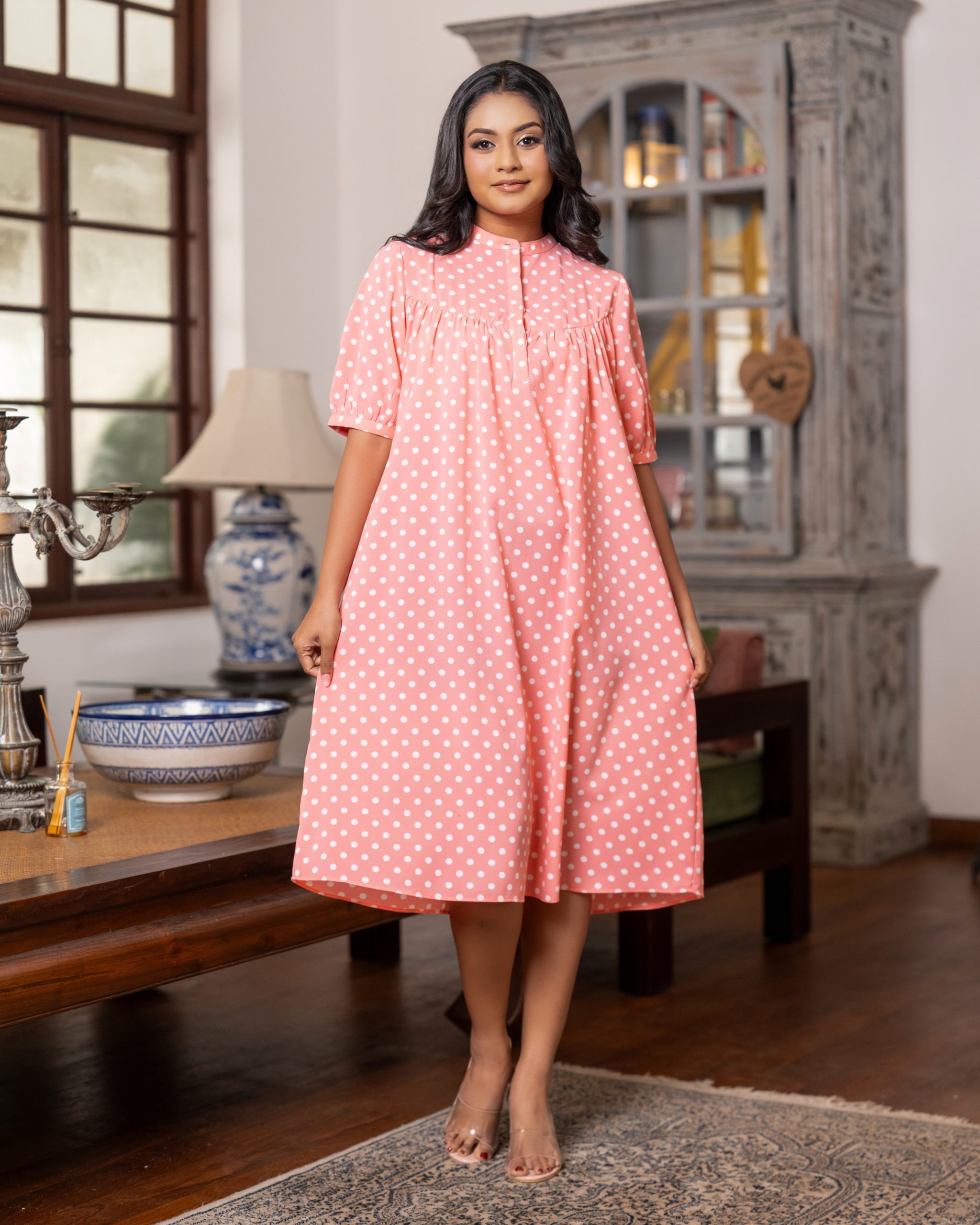 Bubblegum Pop Puff Sleeve Short Dress - Image 2