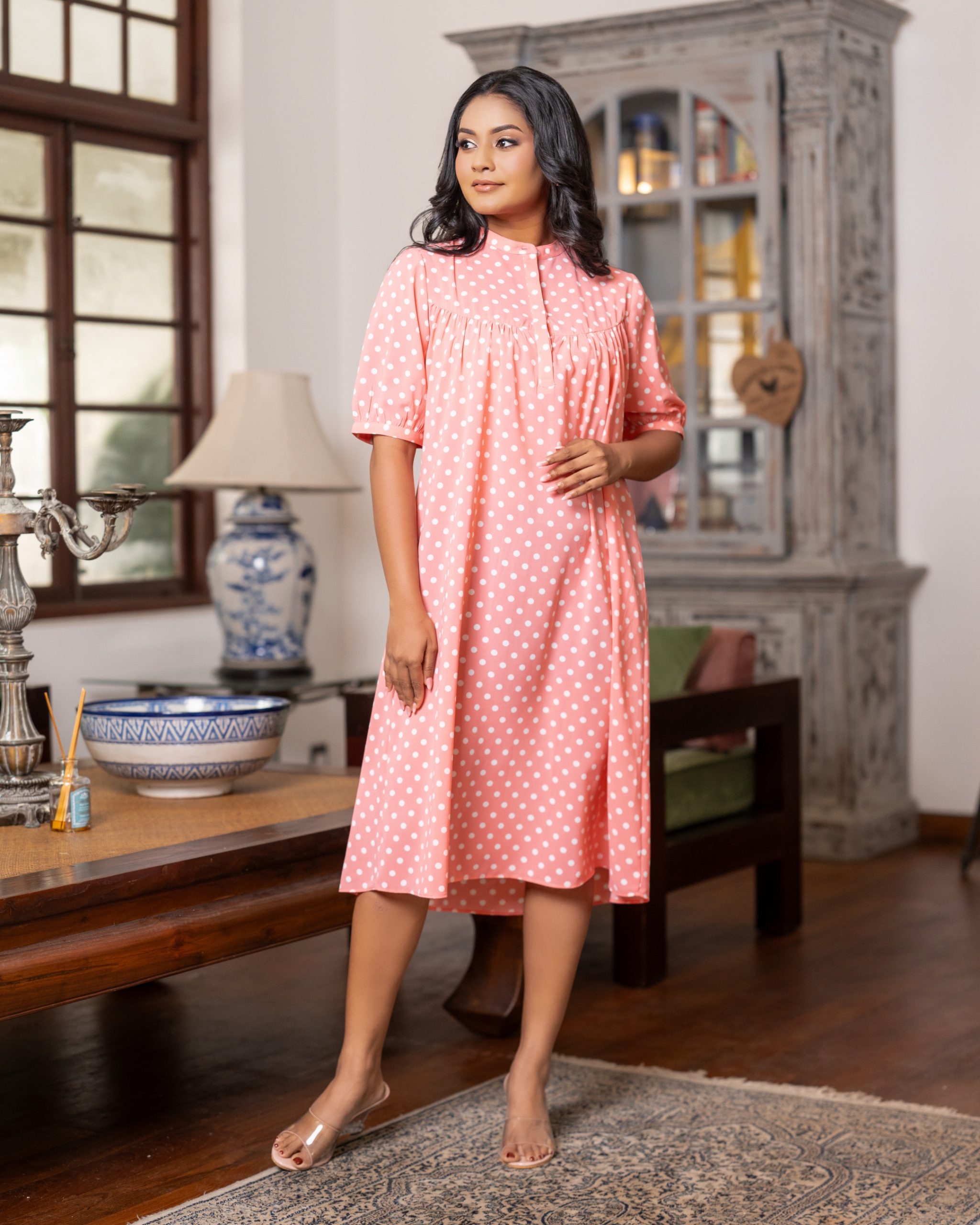 Bubblegum Pop Puff Sleeve Short Dress - Image 3