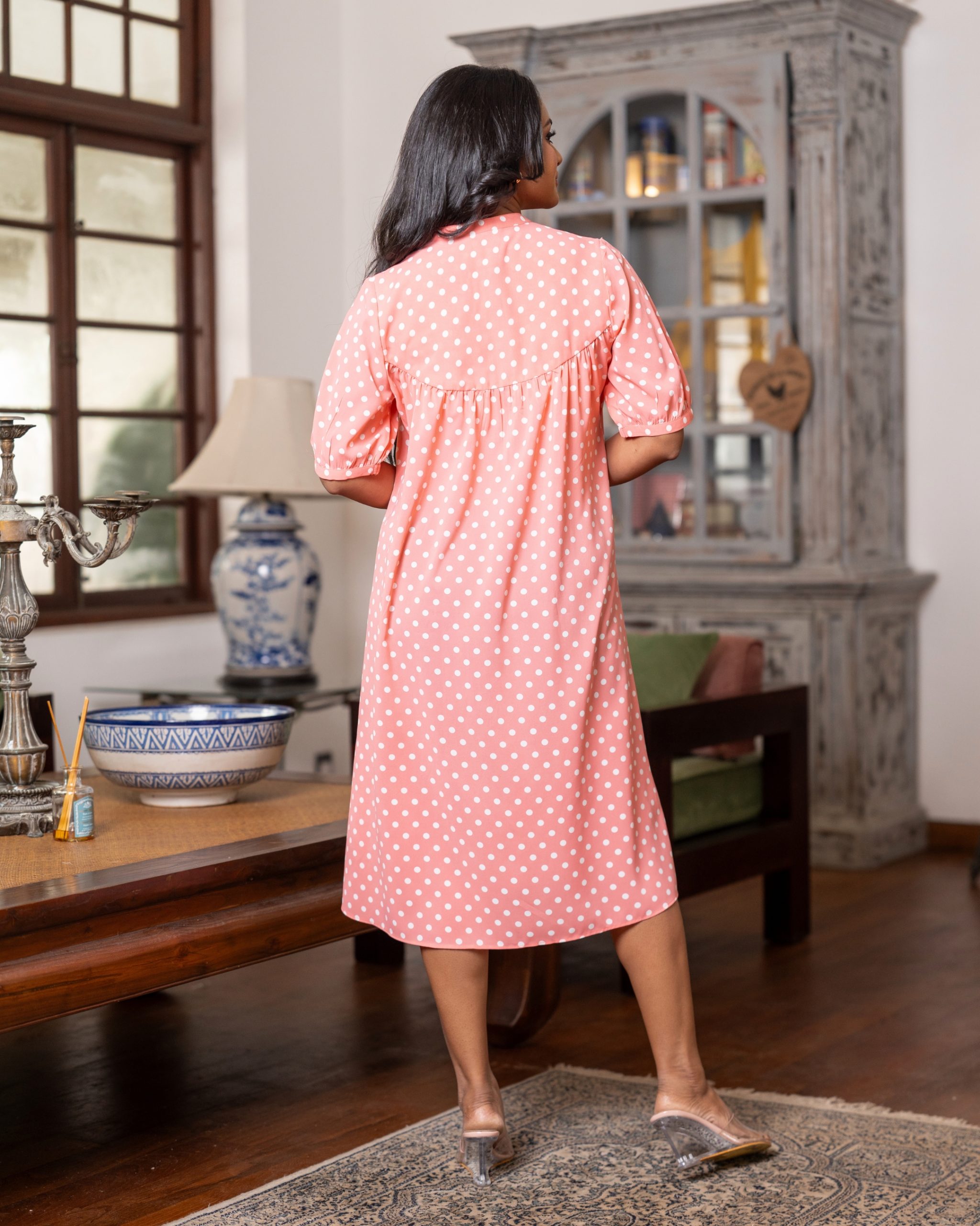 Bubblegum Pop Puff Sleeve Short Dress - Image 5