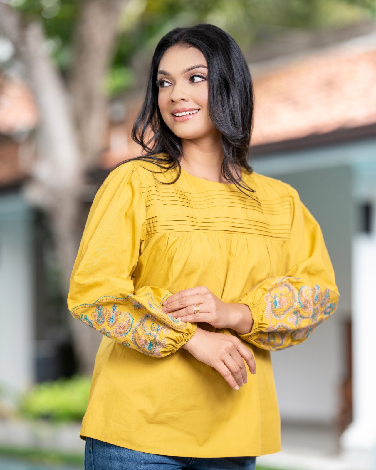 The Horizontal Pintuck Yoke Blouse - Image 2