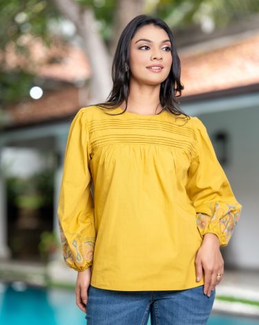 The Horizontal Pintuck Yoke Blouse