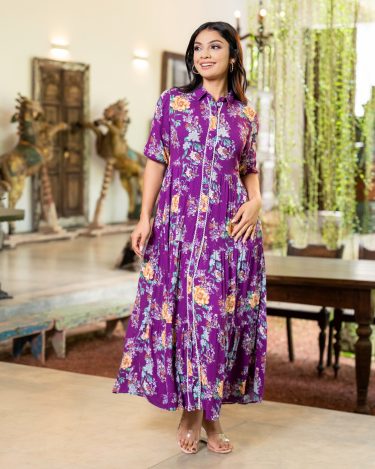 The Violet Meadow Tiered Maxi Dress