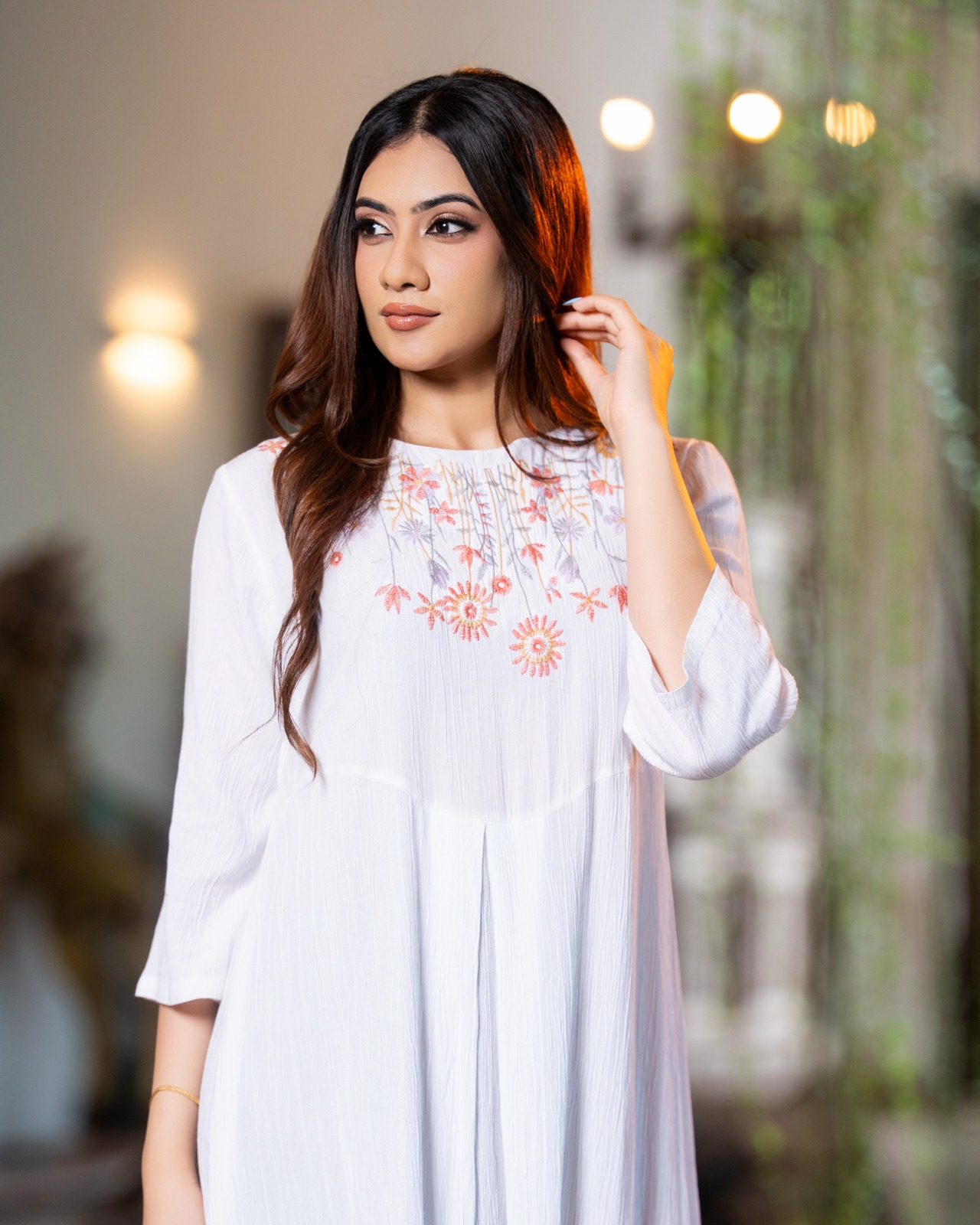 The Seraphina Embroidered Inverted Pleat Maxi - Image 4