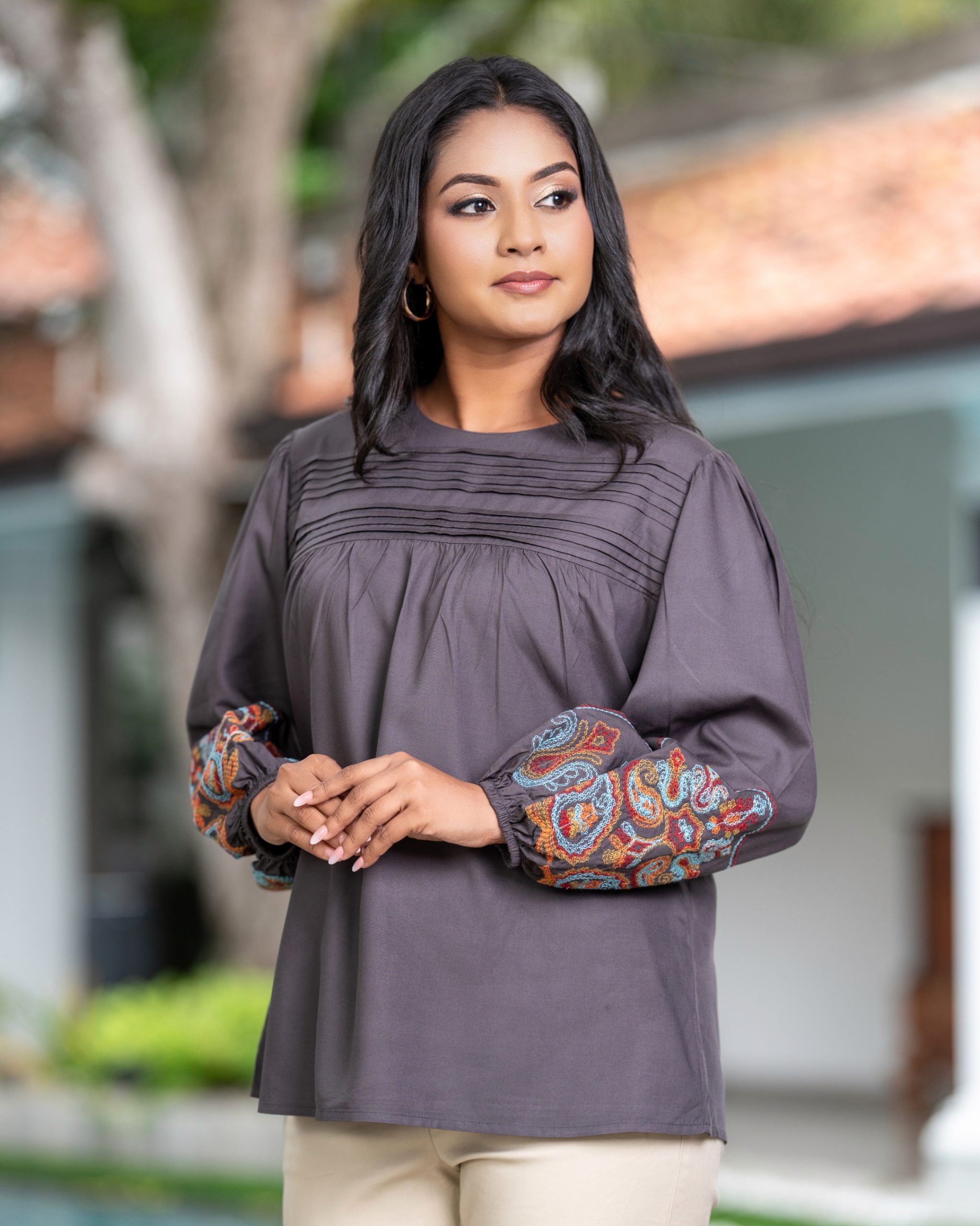 The Horizontal Pintuck Yoke Blouse - Image 3