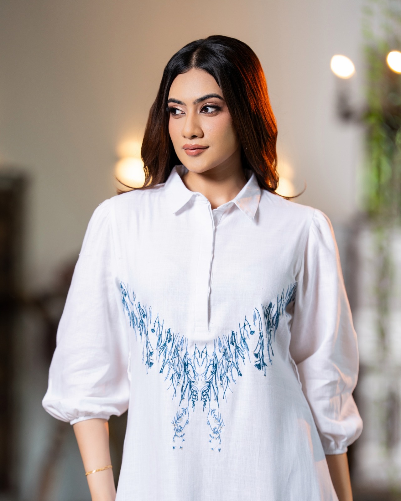 Boho Chic Botanical Embroidered Maxi Dress - Image 4